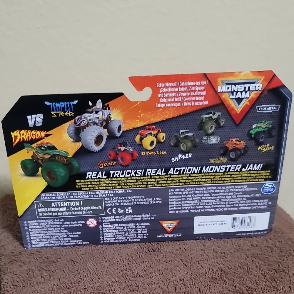 Monster Jam Dragon vs. Zombie Toy Trucks